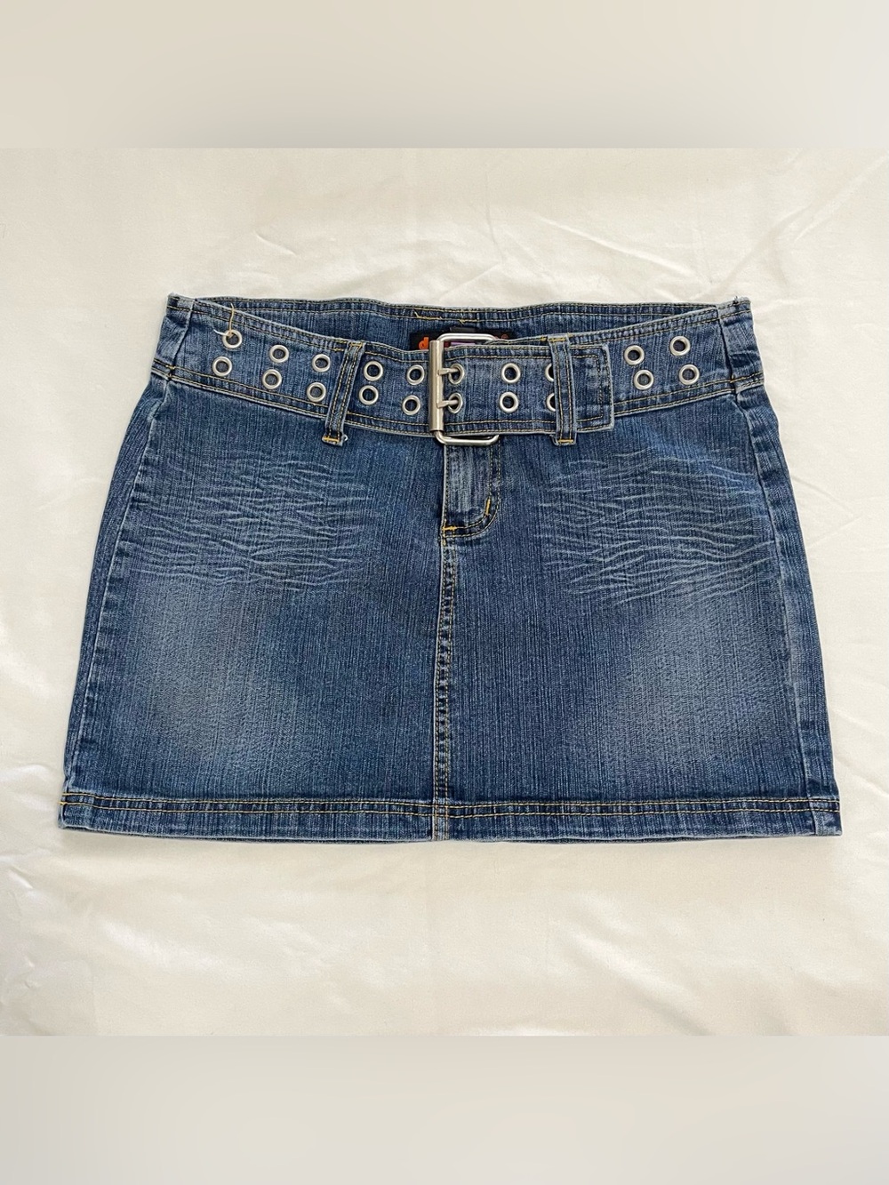 Y2K Style Jean Mini Skirt Dollhouse Women’s 3/4 Belt Punk Alt Grunge Skater